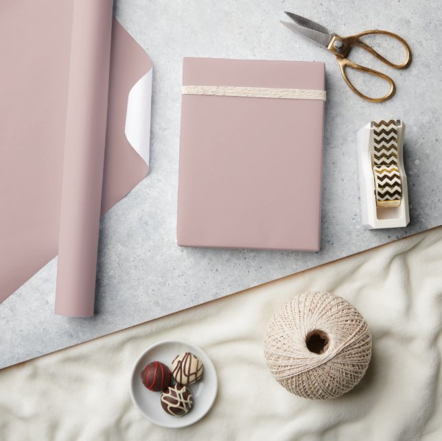 Dusty Pink Solid Colour Wrapping Paper Roll (Crafts)