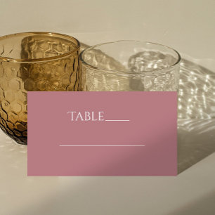 Dusty Pink Table Number Place Escort Card
