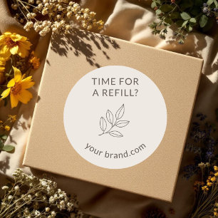 Dusty Pink Time for Refill Label Small Business