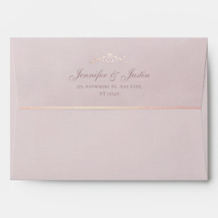 Dusty Pink Velvet Texture Wedding Envelope