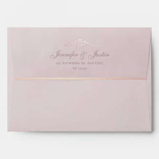 Dusty Pink Velvet Texture Wedding Envelope