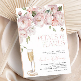 Dusty Pink Watercolor Rose Bridal Shower Invitation