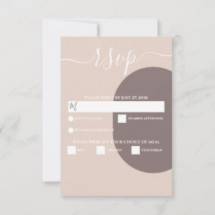 Dusty Pink We Do Minimalist Photo Wedding RSVP Card