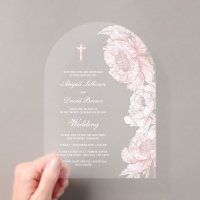 Dusty Pink White Peonies Arch Wedding
