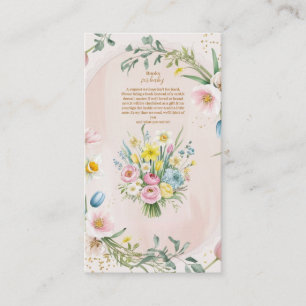 Dusty Pink Wildflower Baby in Bloom Books for Baby Enclosure Card