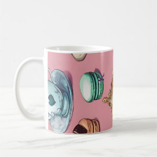 Dusty Pink Wonderland Inspired Print Coffee Mug