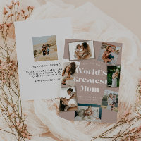 Dusty Pink World's Greatest Mom Photo Mother's Day