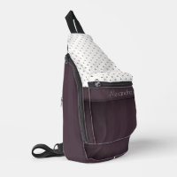 Dusty Plum and Tawny Polka Dot Design with Name