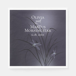 Dusty Plum Dragonfly Napkin