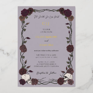 Dusty Plum Gothic Til Death Wedding Foil