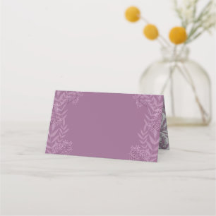 Dusty Plum Purple Wedding  Botanical Place Card