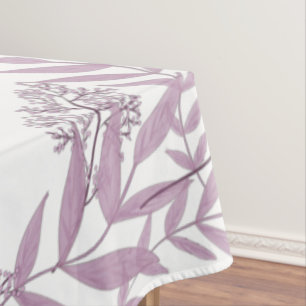 Dusty Plum Purple Wedding  Botanical Tablecloth