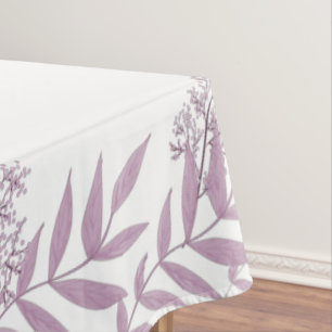 Dusty Plum Purple Wedding  Botanical Tablecloth