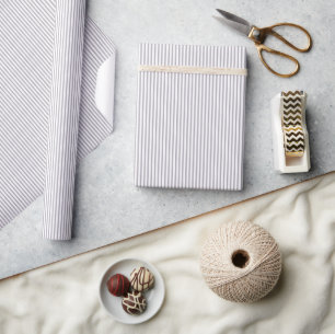 Dusty Plum Thin Striped Wrapping Paper