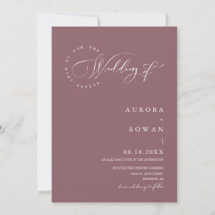 Dusty Purple Arch QR Code Wedding Photo Invitation