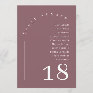 Dusty Purple Arch Wedding Seating Chart Table Invitation