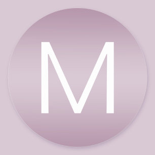 Dusty Purple (editable colour) Modern Minimalistic Classic Round Sticker