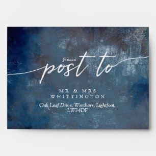 Dusty Purple Floral Garden Wedding Envelope