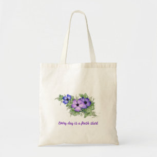 Dusty purple flowers Tote Bags