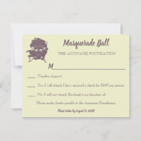 Dusty Purple Masquerade Ball Fundraiser Gala RSVP 