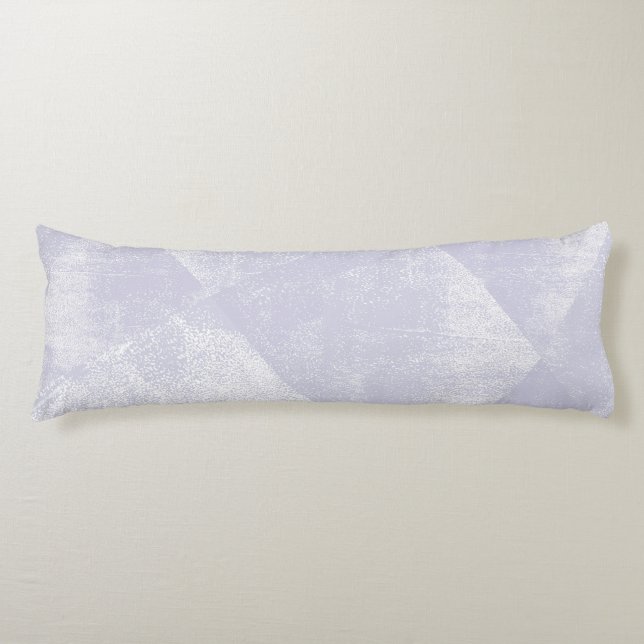 Dusty Purple Minimal Geometric Ink Texture Body Cushion (Front)