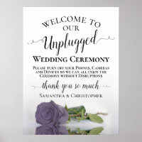 Dusty Purple Rose Chic Unplugged Wedding Ceremony