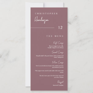 Dusty Purple Thank You Table Escort Placecard Menu
