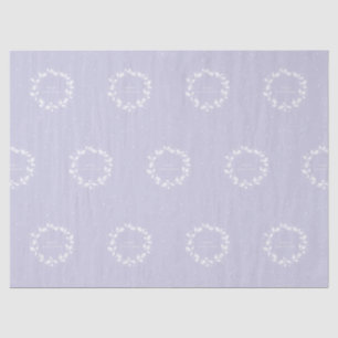 Dusty Purple + White Christmas Holly and Berries Tissue Paper