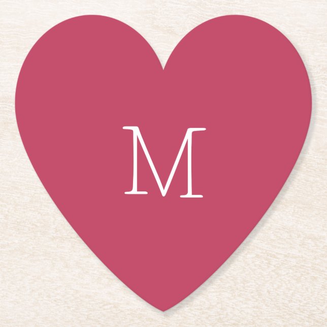 Dusty Red Paper Coaster (Front)