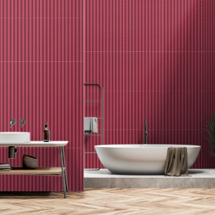 Dusty Red Raspberry Red Stripes Wallpaper