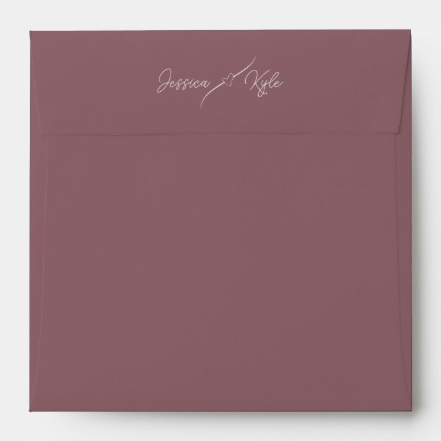 Dusty Red Solid Stationery Coloured Envelope (Back (Top Flap))