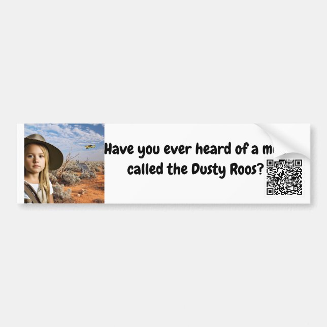 Dusty Roos bumper sticker design 2 (Front)