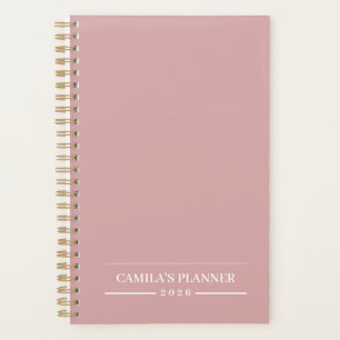 Dusty Rose 2026 Planner   Custom Name & Year