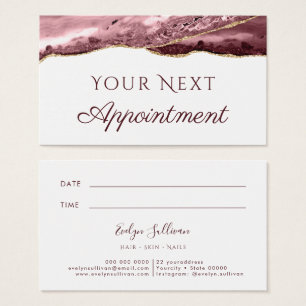 dusty rose Agate Appointment Card