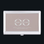 Dusty Rose and Grey Corporate Company Logo Branded Business Card Holder<br><div class="desc">Keep your business cards organised and easily accessible with this stylish corporate company logo-branded business card case. The case features a chic dusty rose and grey colour palette and prominently displays your company's logo on the front. Made from high-quality materials, this case offers durable protection for your cards, ensuring that...</div>