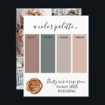 Dusty rose and sage green Wedding colours Palette<br><div class="desc">Dusty rose and sage green Wedding colours Palette Card 2023</div>