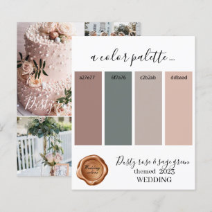 Dusty rose and sage green Wedding colours Palette