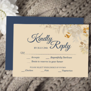 Dusty Rose Autumn Boho wedding meal choice RSVP Ca