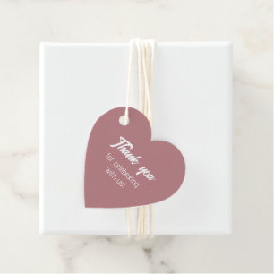 Dusty Rose Bride Squad Thank You Favour Tags
