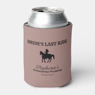 Dusty Rose Bride's Last Ride Bachelorette Weekend Can Cooler
