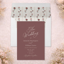 Dusty Rose Burgundy Floral Wedding