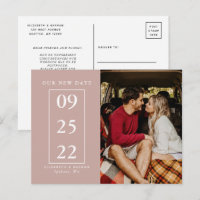 Dusty Rose Change Date Photo Wedding Postponement