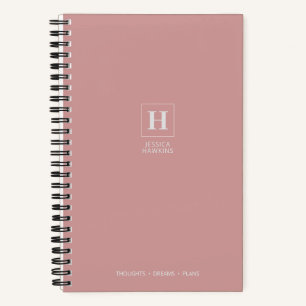Dusty Rose Classic Monogram Notebook