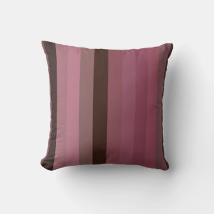 Dusty Rose & Cocoa Brown Soft Stripe Palette Cushion