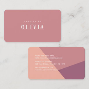 Dusty Rose Colour Block - elegant cute Business Card