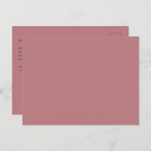 Dusty Rose Colour Template Postcard