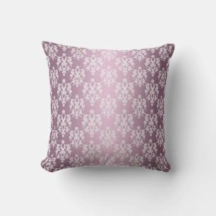 Dusty Rose Coloured Damask Pattern Cushion