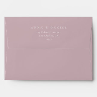 Dusty Rose Coordinate Wedding Envelope