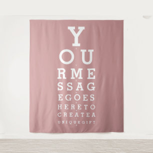 Dusty Rose Custom Eyesight Test Photo Backdrop Tapestry
