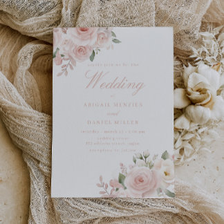 Dusty Rose Divine Blush Wedding Invitation
